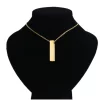 Gold necklace on a black stand to display the store's range of cremation jewellery
