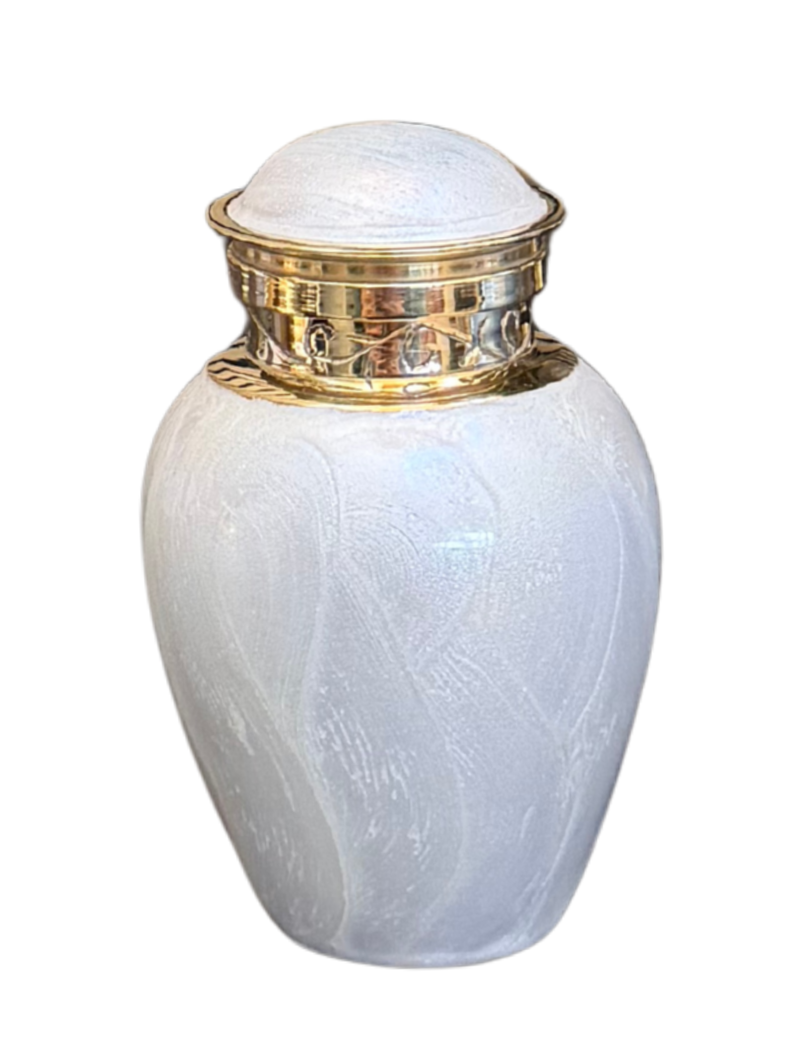 White Pearlescent Keepsake Urn Perth