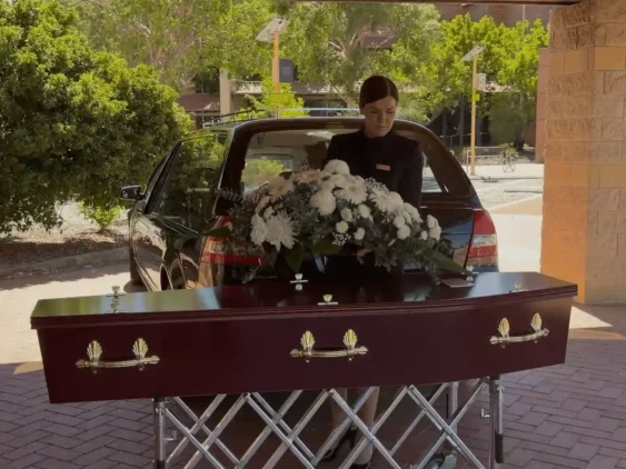 Funeral services Perth - memorial flowers at a cremation service